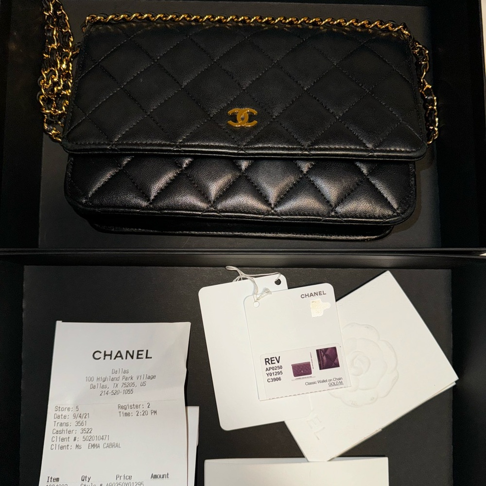 Chanel WOC lambskin gold-tone hardware